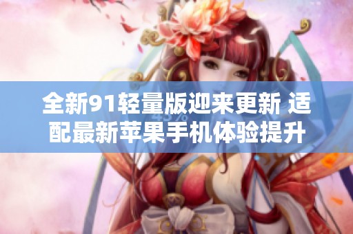 全新91轻量版迎来更新 适配最新苹果手机体验提升