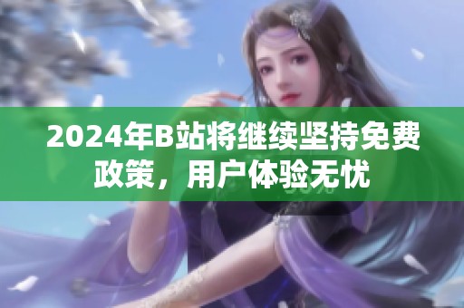 2024年B站将继续坚持免费政策，用户体验无忧