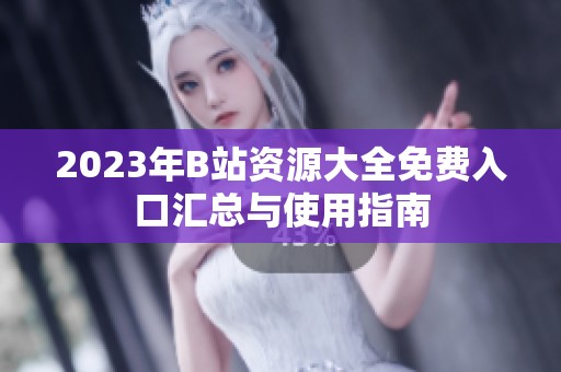 2023年B站资源大全免费入口汇总与使用指南