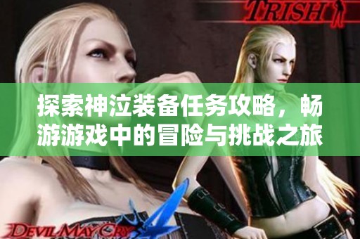探索神泣装备任务攻略，畅游游戏中的冒险与挑战之旅