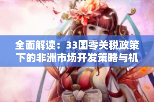 全面解读：33国零关税政策下的非洲市场开发策略与机遇