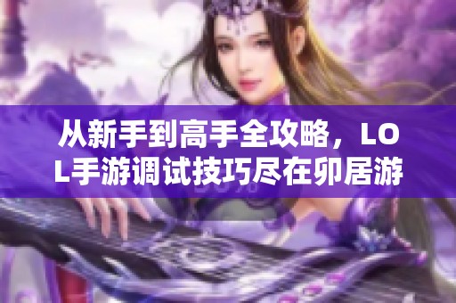 从新手到高手全攻略，LOL手游调试技巧尽在卯居游戏网
