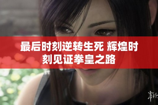 最后时刻逆转生死 辉煌时刻见证拳皇之路