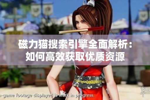 磁力猫搜索引擎全面解析：如何高效获取优质资源