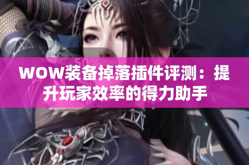 WOW装备掉落插件评测：提升玩家效率的得力助手