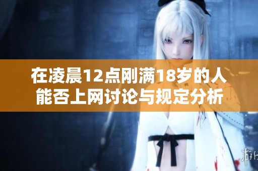 在凌晨12点刚满18岁的人能否上网讨论与规定分析
