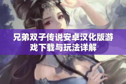 兄弟双子传说安卓汉化版游戏下载与玩法详解