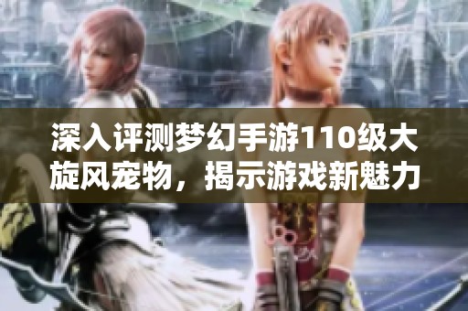 深入评测梦幻手游110级大旋风宠物，揭示游戏新魅力