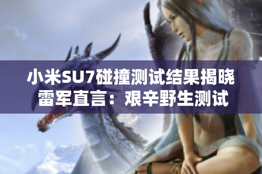 小米SU7碰撞测试结果揭晓 雷军直言：艰辛野生测试换来成长