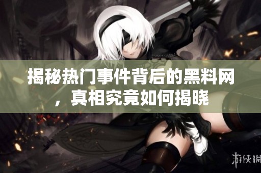 揭秘热门事件背后的黑料网，真相究竟如何揭晓