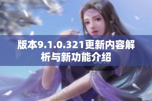 版本9.1.0.321更新内容解析与新功能介绍