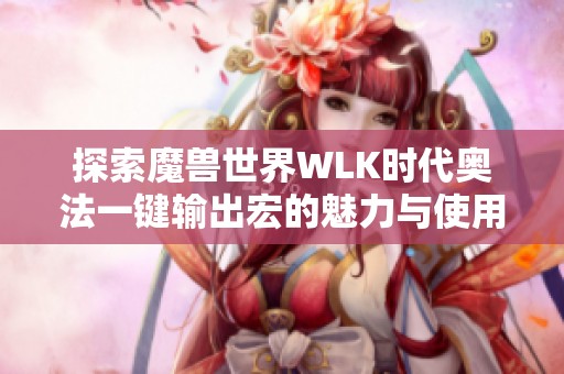 探索魔兽世界WLK时代奥法一键输出宏的魅力与使用技巧