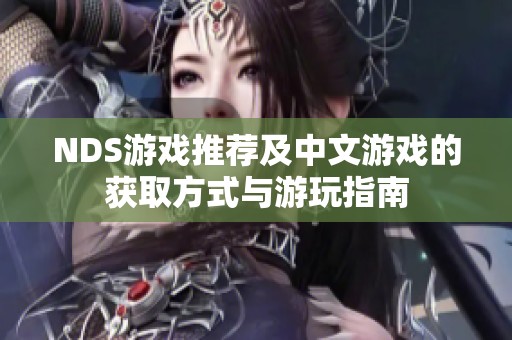 NDS游戏推荐及中文游戏的获取方式与游玩指南