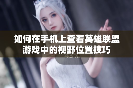 如何在手机上查看英雄联盟游戏中的视野位置技巧