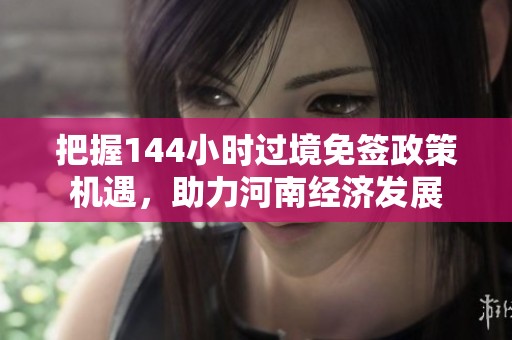 把握144小时过境免签政策机遇，助力河南经济发展