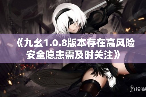 《九幺1.0.8版本存在高风险安全隐患需及时关注》