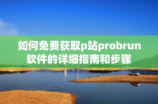 如何免费获取p站probrun软件的详细指南和步骤