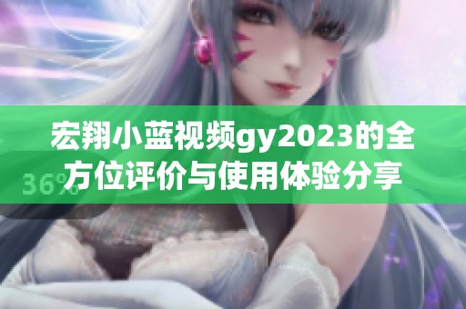 宏翔小蓝视频gy2023的全方位评价与使用体验分享