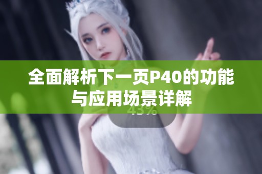 全面解析下一页P40的功能与应用场景详解