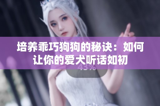 培养乖巧狗狗的秘诀：如何让你的爱犬听话如初