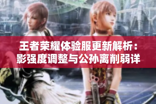 王者荣耀体验服更新解析：影强度调整与公孙离削弱详情