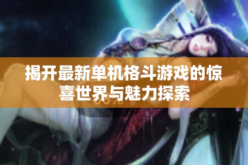 揭开最新单机格斗游戏的惊喜世界与魅力探索