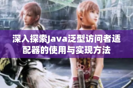 深入探索Java泛型访问者适配器的使用与实现方法