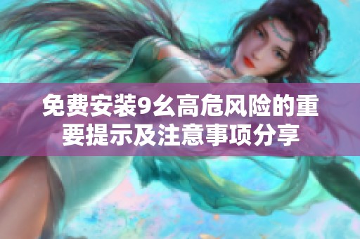 免费安装9幺高危风险的重要提示及注意事项分享