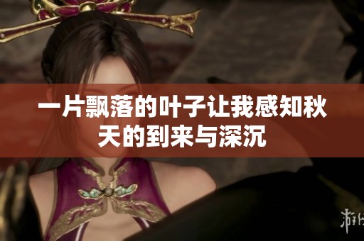 一片飘落的叶子让我感知秋天的到来与深沉