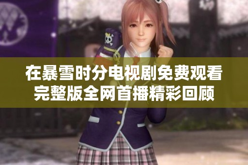 在暴雪时分电视剧免费观看完整版全网首播精彩回顾