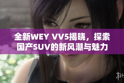 全新WEY VV5揭晓，探索国产SUV的新风潮与魅力