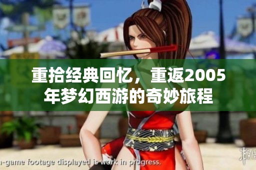 重拾经典回忆，重返2005年梦幻西游的奇妙旅程