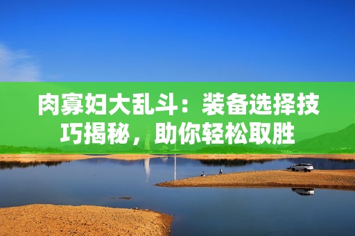 肉寡妇大乱斗：装备选择技巧揭秘，助你轻松取胜