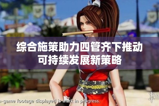 综合施策助力四管齐下推动可持续发展新策略