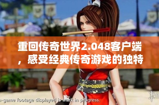重回传奇世界2.048客户端，感受经典传奇游戏的独特魅力