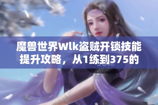 魔兽世界Wlk盗贼开锁技能提升攻略，从1练到375的全流程解析