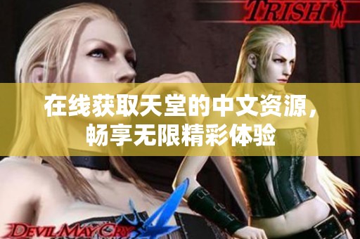 在线获取天堂的中文资源，畅享无限精彩体验