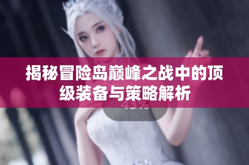 揭秘冒险岛巅峰之战中的顶级装备与策略解析