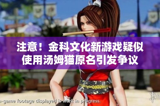 注意！金科文化新游戏疑似使用汤姆猫原名引发争议