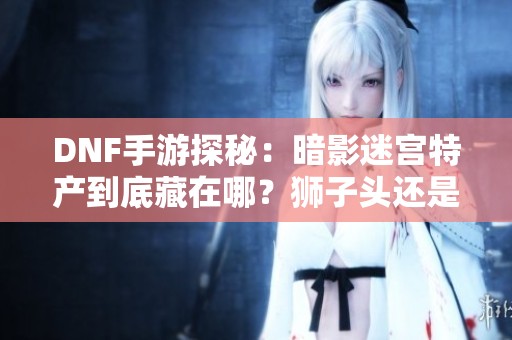 DNF手游探秘：暗影迷宫特产到底藏在哪？狮子头还是铁公鸡更稀奇？