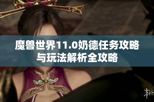 魔兽世界11.0奶德任务攻略与玩法解析全攻略