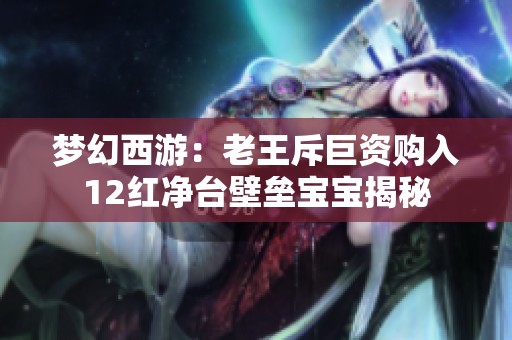 梦幻西游：老王斥巨资购入12红净台壁垒宝宝揭秘
