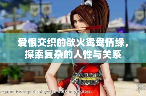 爱恨交织的欲火鸳鸯情缘，探索复杂的人性与关系