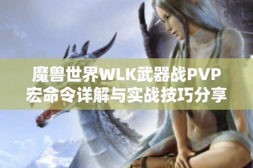 魔兽世界WLK武器战PVP宏命令详解与实战技巧分享
