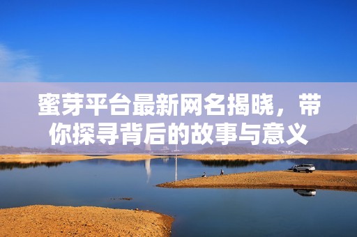蜜芽平台最新网名揭晓，带你探寻背后的故事与意义
